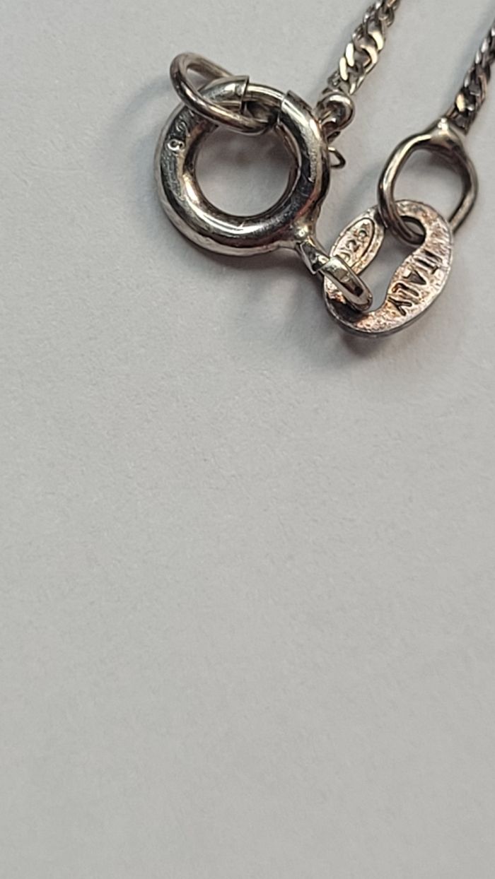 Collier en argent massif 925 avec pendentif perle - photo numéro 3