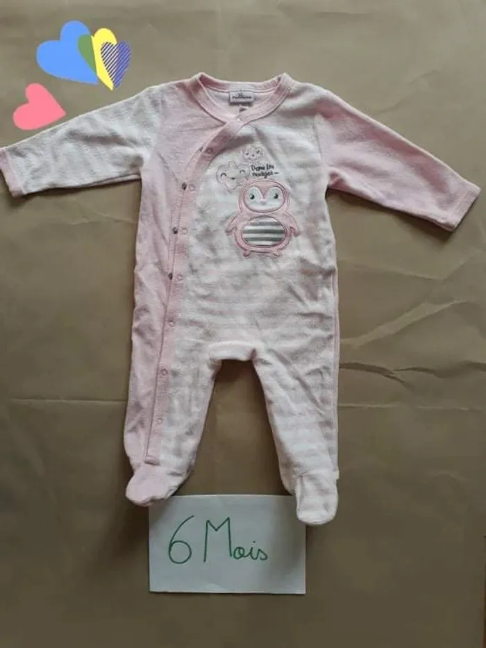 Pyjama / grenouillère velours 6 Mois