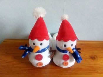 gros chausson, de noel, bonhomme de neige