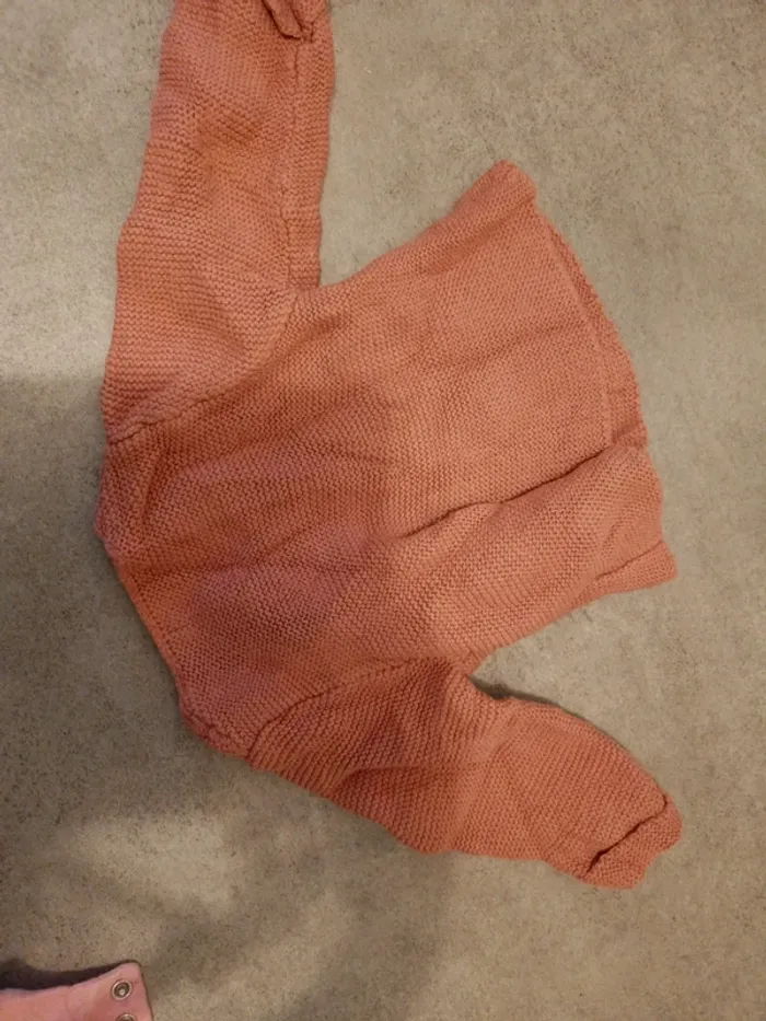 Gilet Vertbaudet vieux rose 67cm - photo numéro 3