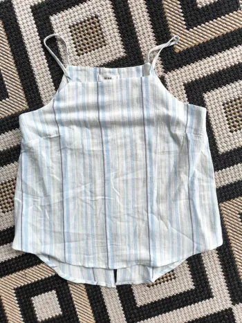 Haut rayé à fines bretelles Mine – Taille S – Neuf avec étiquette