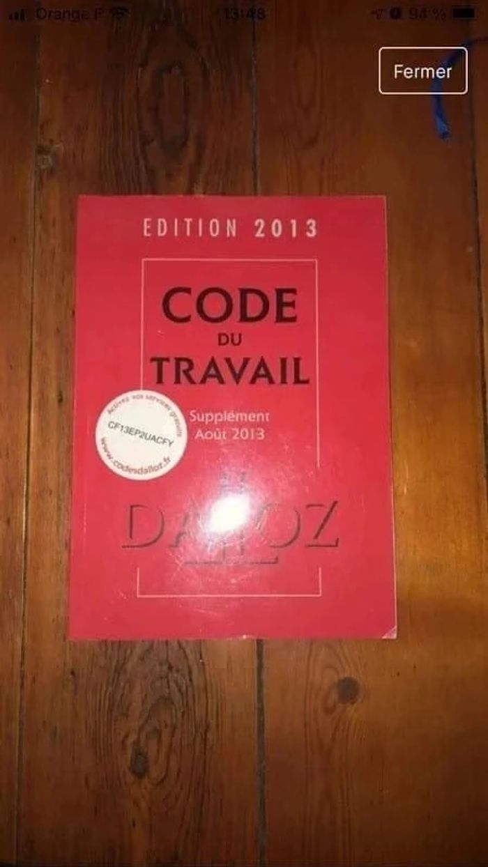 code du travail 2013