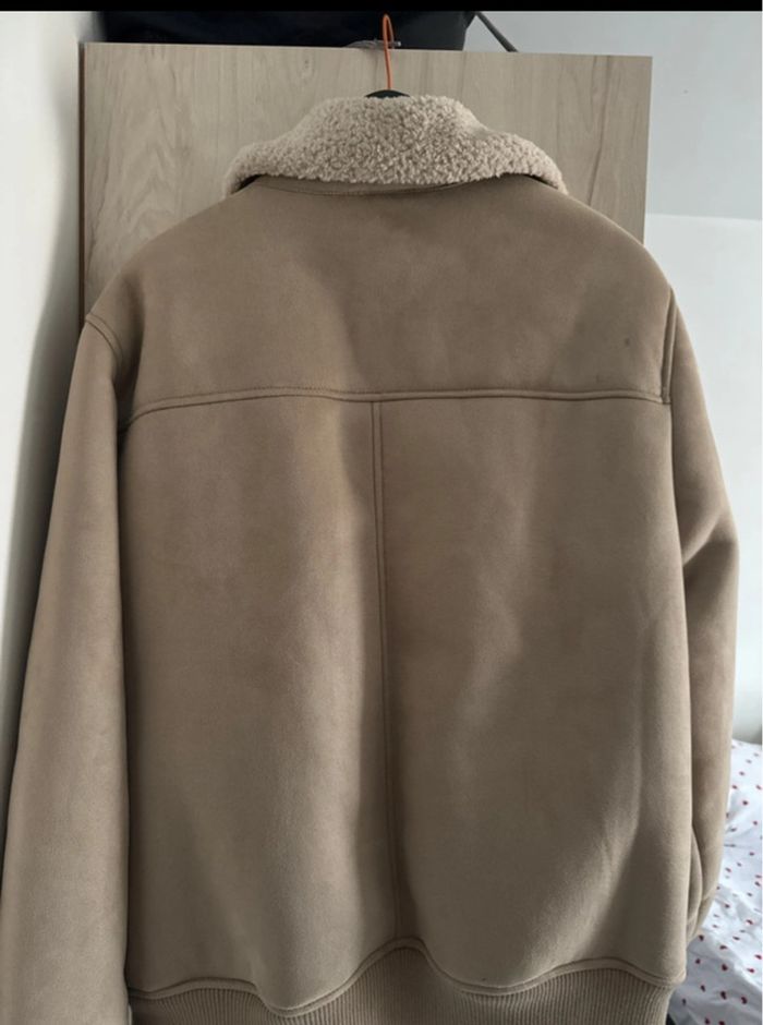 Manteau veste effet daim kiabi XL homme beige - photo numéro 7