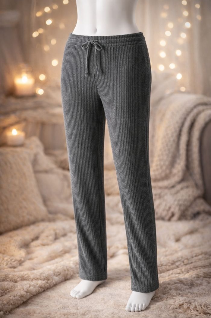 Pantalon doux gris
