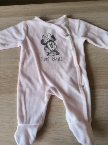 Pyjama velours Minnie - 0/1 mois