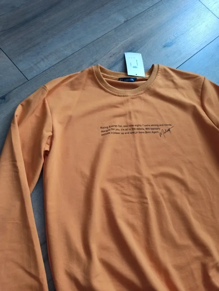 Pull fin homme manches longues moutarde M - photo numéro 3