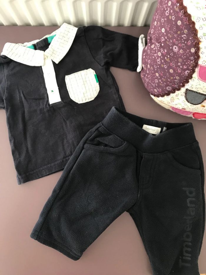 Ensemble tee-shirt et pantalon Timberland 1 mois