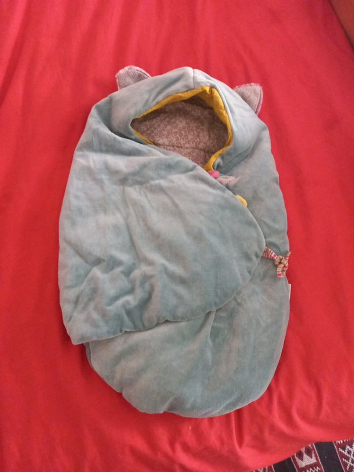 Magnifique nid d'ange /turbulette pour poussette ou cosy de bébé mixte - photo numéro 2