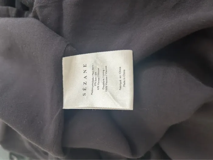 Sezane robe noire, soie modèle pat femme, taille 38 - photo numéro 10