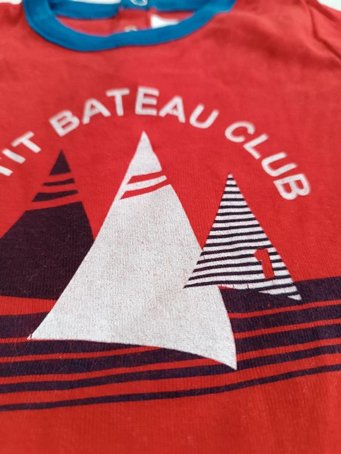 🔸 T-shirt Manches Courtes Rouge - Petit Bateau 6 Mois🔸 - photo numéro 4