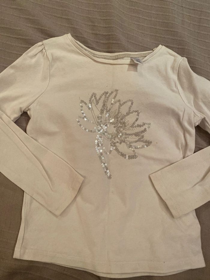 Bel Ensemble 2 ans à 3 ans pull fin et jupe à fleurs - photo numéro 4