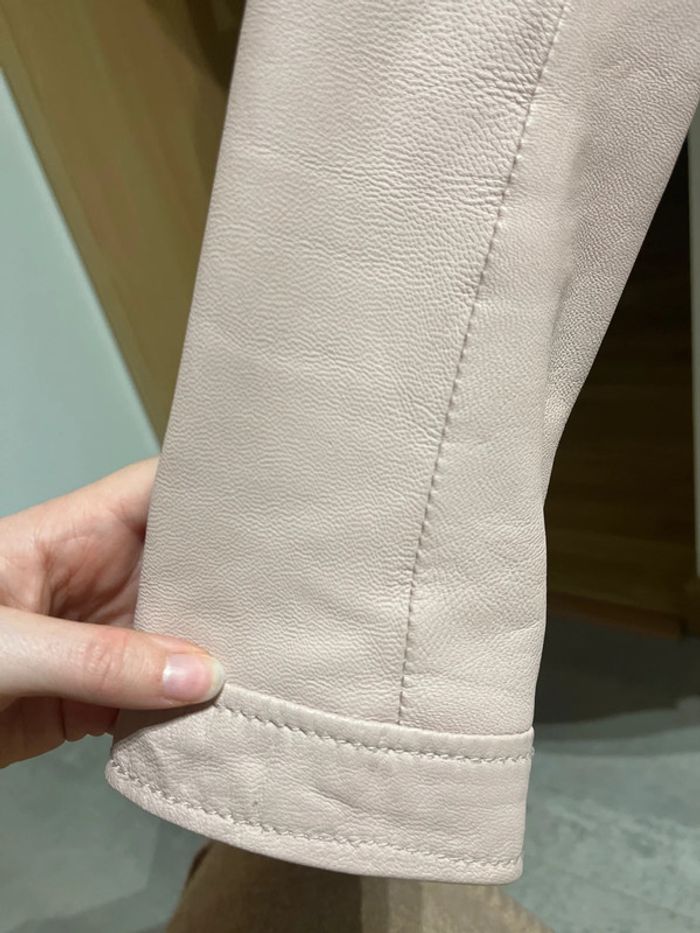 Veste Perfecto Rose en Cuir - photo numéro 16