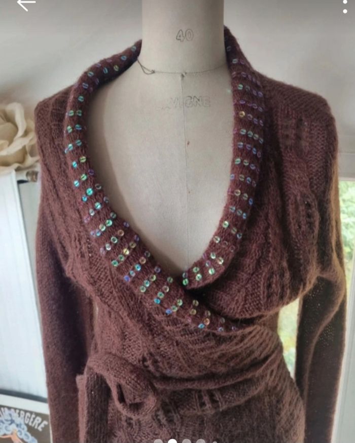 Gilet  cache-coeur a sequins - photo numéro 3