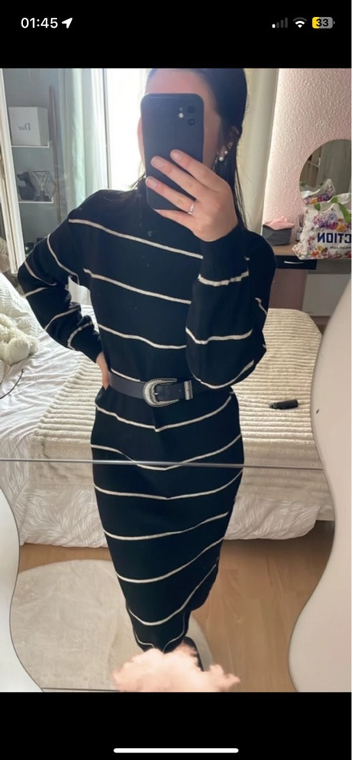 Robe pull rayé