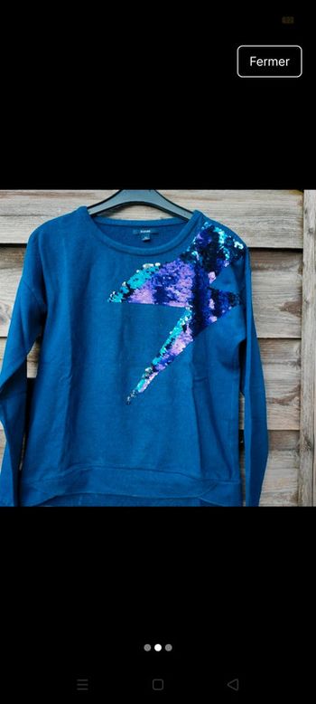 Sweat fille 12 ans sequins