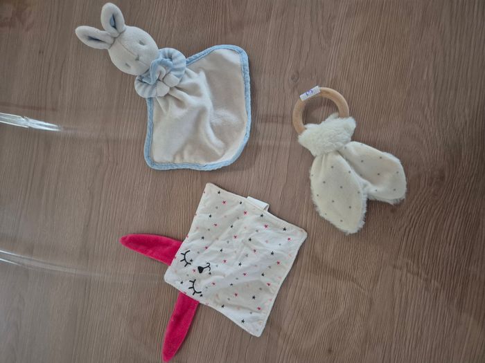 🐰 Lot doudous lapin tout doux – 3 pièces 🌙 - photo numéro 2