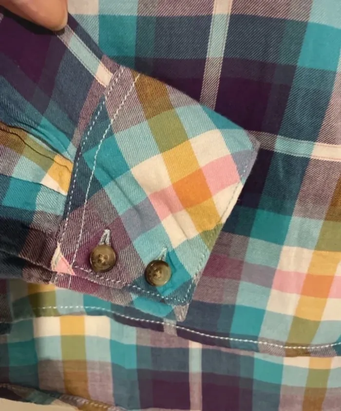 Chemise à carreaux multicolore H&M Taille  36 - photo numéro 6