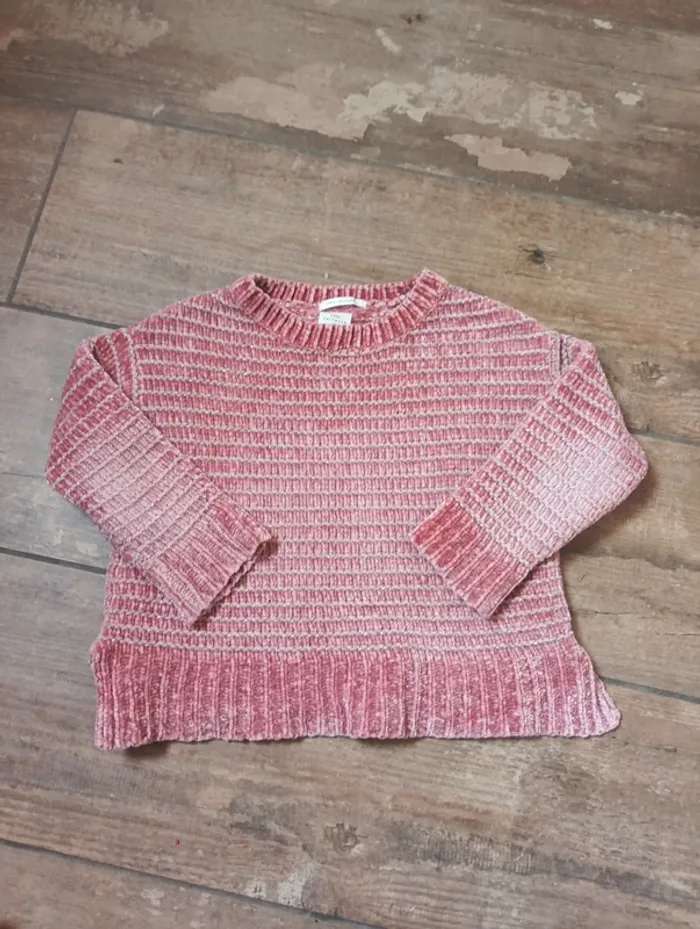Pull maille velours Fille 6 ans Zara