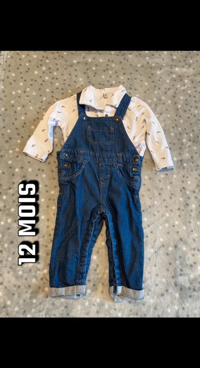 Ensemble salopette Kiabi 12 mois