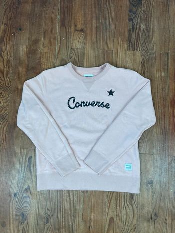 Sweatshirt Crewneck Converse imprime et Brodé Rose M