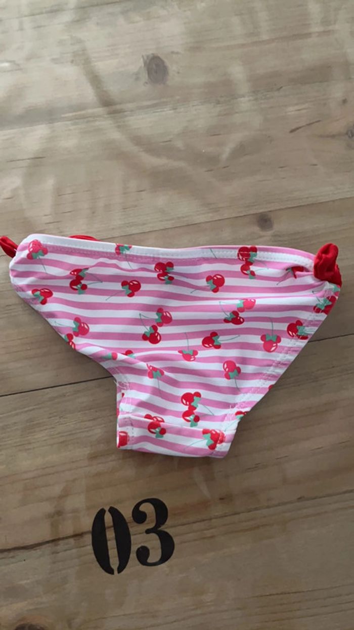 Culotte de bain minnie rose et blanc 12 mois - photo numéro 4