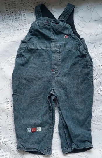 Salopette en jeanbébé - confort et style, Obaibi, en très bon état, taille 12 mois