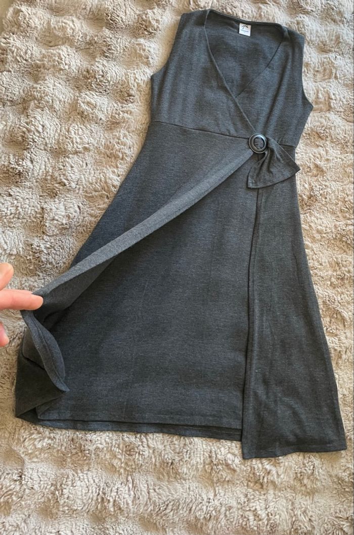 Robe Jacqueline Riu grise évasée – Taille 2 (S/M) Style Casual Élégant - photo numéro 4