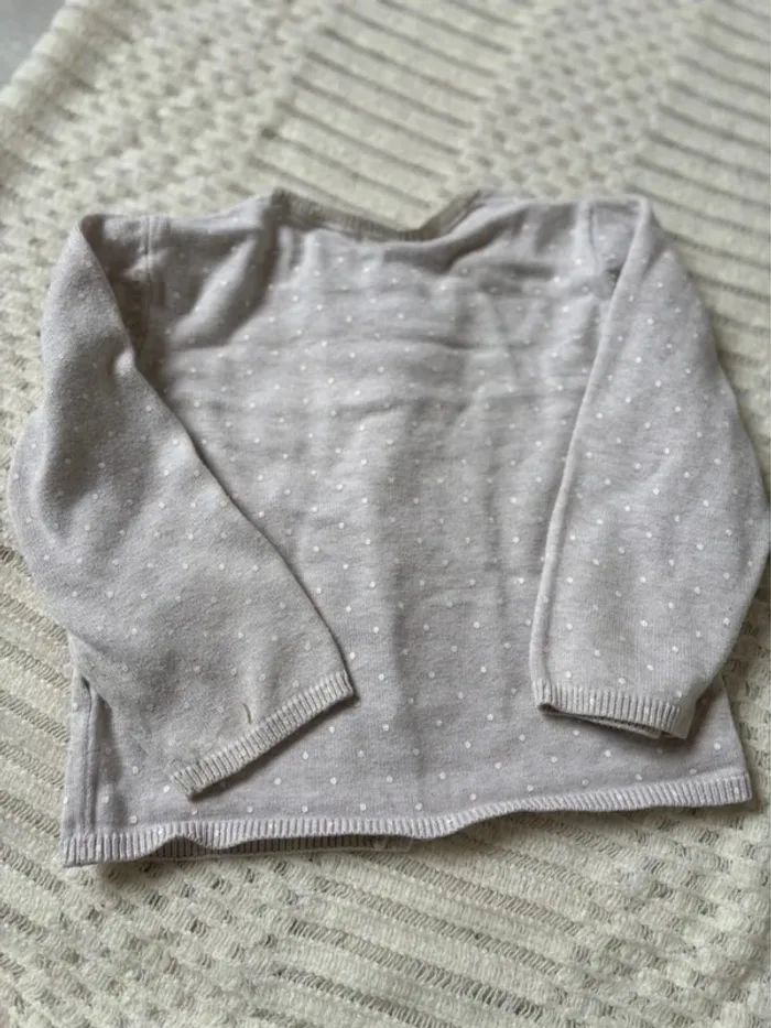 Cardigan fille beige 24 mois - photo numéro 4