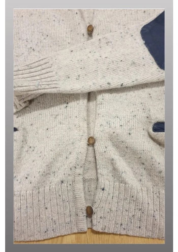 Gilet homme Bonobo S beige et bleu - photo numéro 4