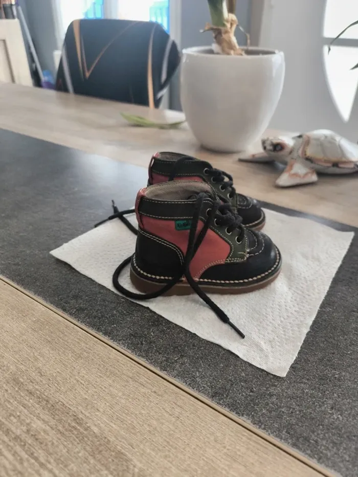Chaussures montantes souples bébé garçon 18 Kickers - photo numéro 5