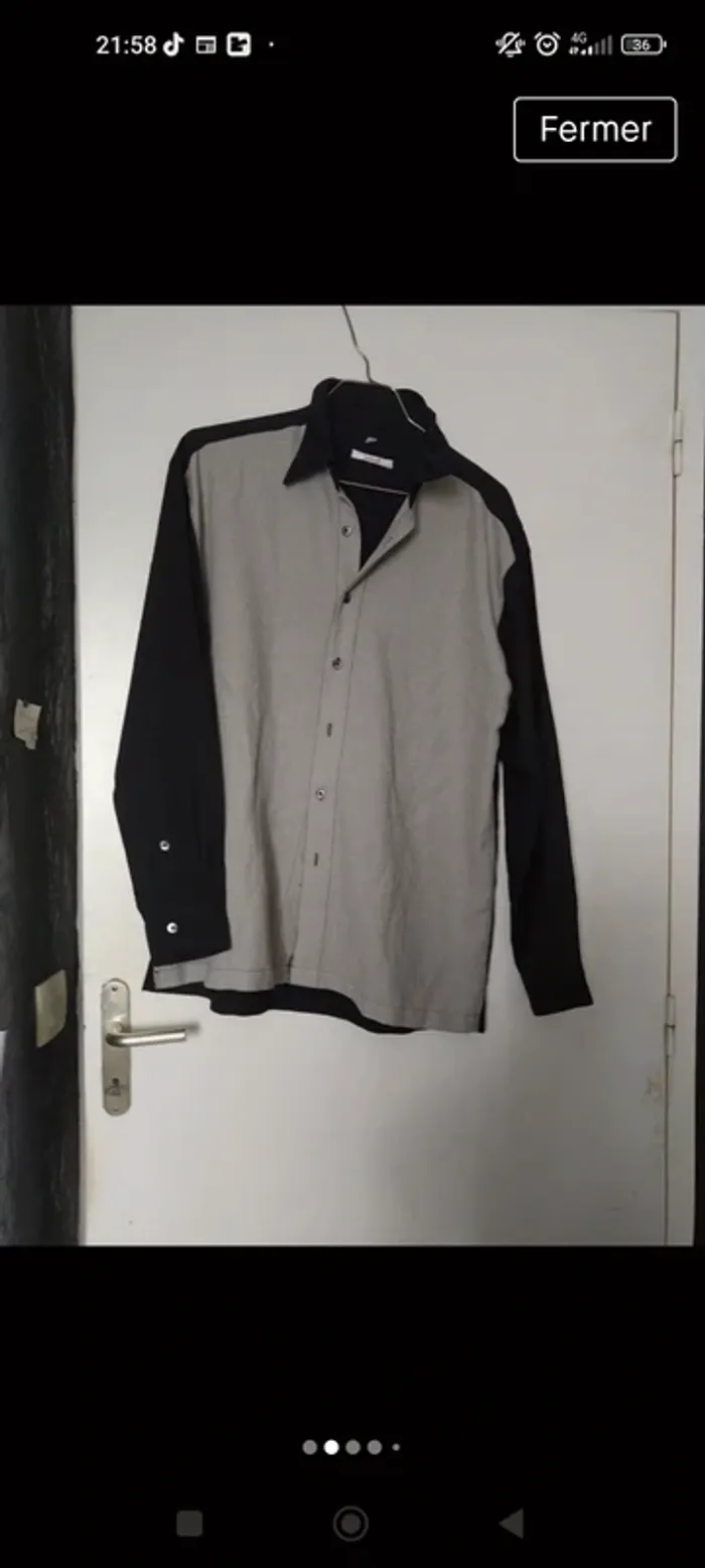 Chemise taille L noir et grise