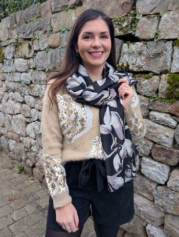 Foulard motif marbre