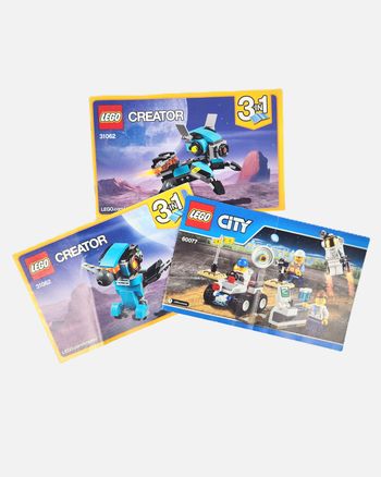 Lot 3 Notices LEGO Originales - 2x Creator & 1x City - Manuels Construction