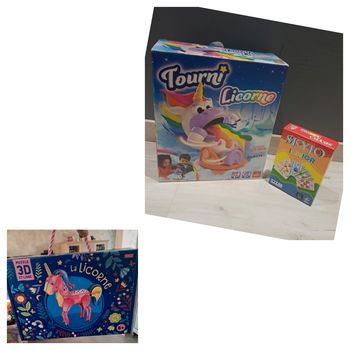 Lot tourni licorne/skyjo junior/puzzle licorne
