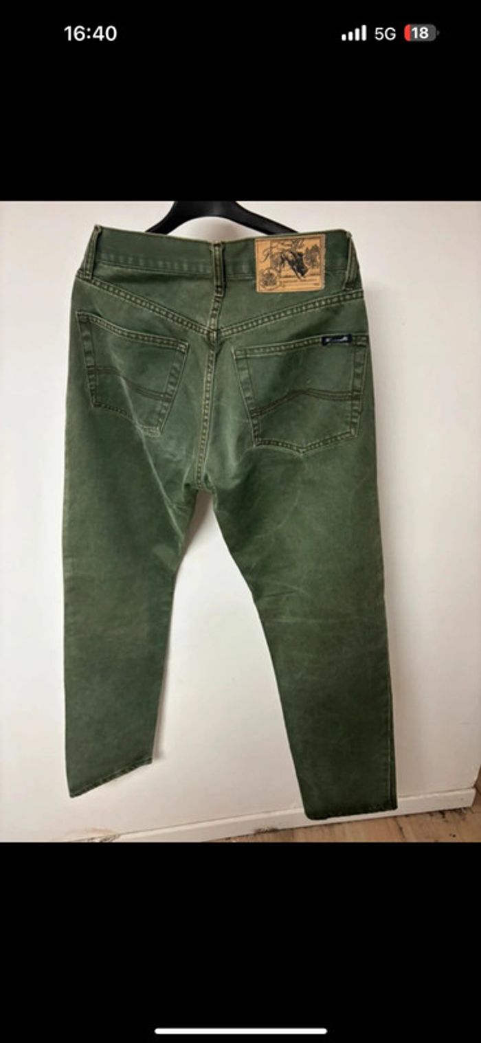 Jean Faconnable Vintage Vert - Taille 29 - Coupe Droite - photo numéro 8