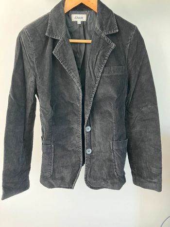 Veste noire en velours Etam 36
