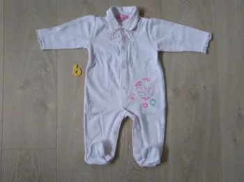 Pyjama velours rose poule gémo 6 mois