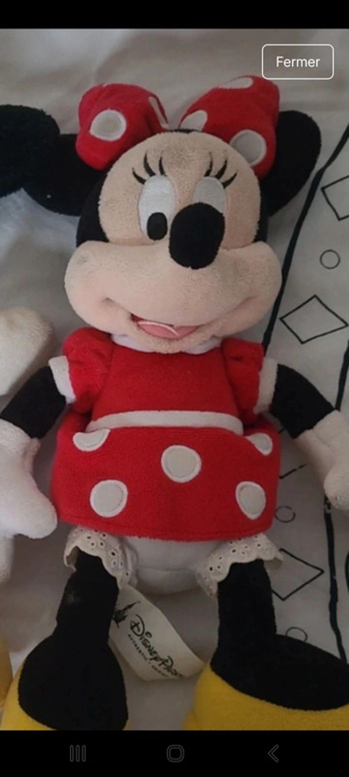 Peluches minnie et mickey - photo numéro 3