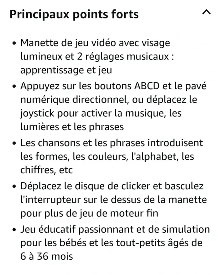 Manette de jeu et d'apprentissage 6 à 36 mois - photo numéro 4