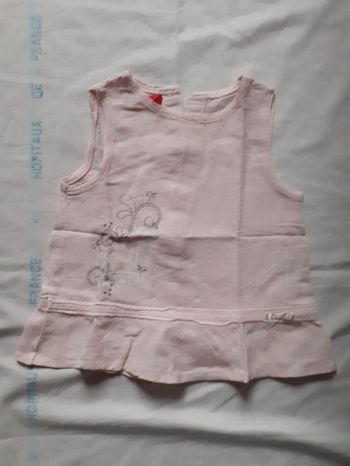 Robe  légère rayé rose sans manches