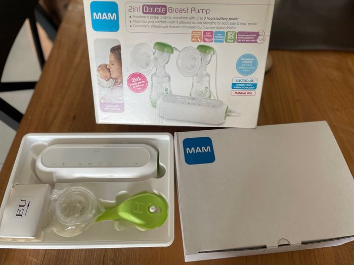 Double Tire lait électrique Mam + pompe manuelle - photo numéro 2