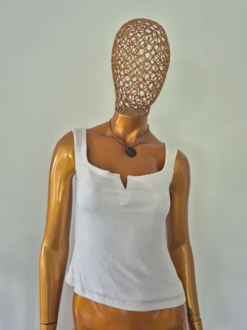 Débardeur Blanc Cassé Femme Taille L/40