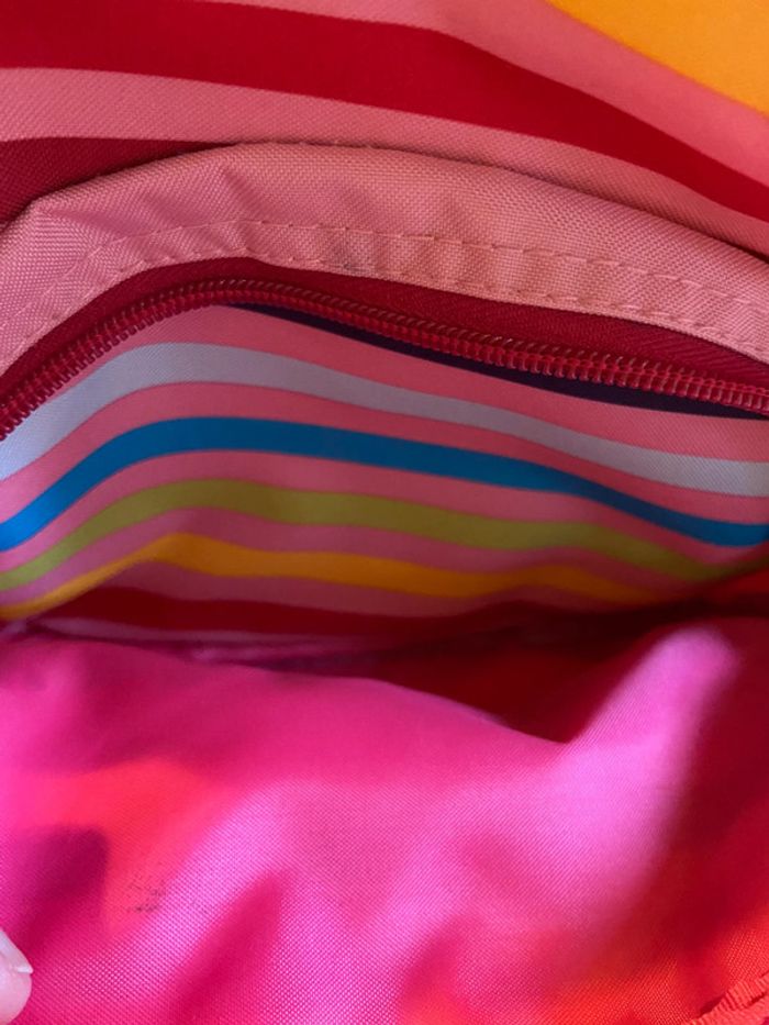 Sac à dos petite fille rayé rose Le Petit Marcel - photo numéro 4