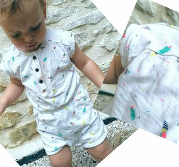 12 mois combishort bébé fille d'été