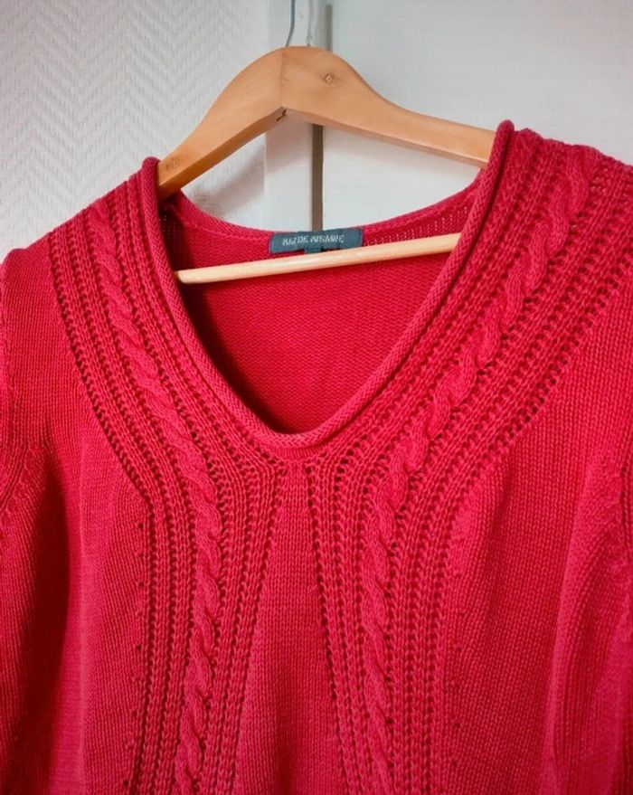Pull rouge Mat de Misaine taille M - photo numéro 2