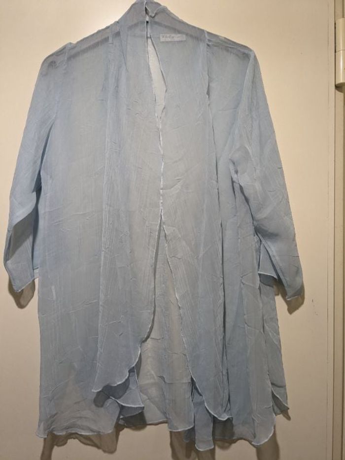 Magnifique veste, blouse en voilage Vichy collection. Taille XL