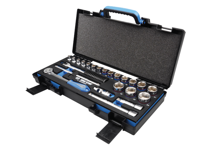 Coffret de douilles 3/8" 6 pans métriques et accessoires- 23 - KINGTONY 3523MR09 - photo numéro 2