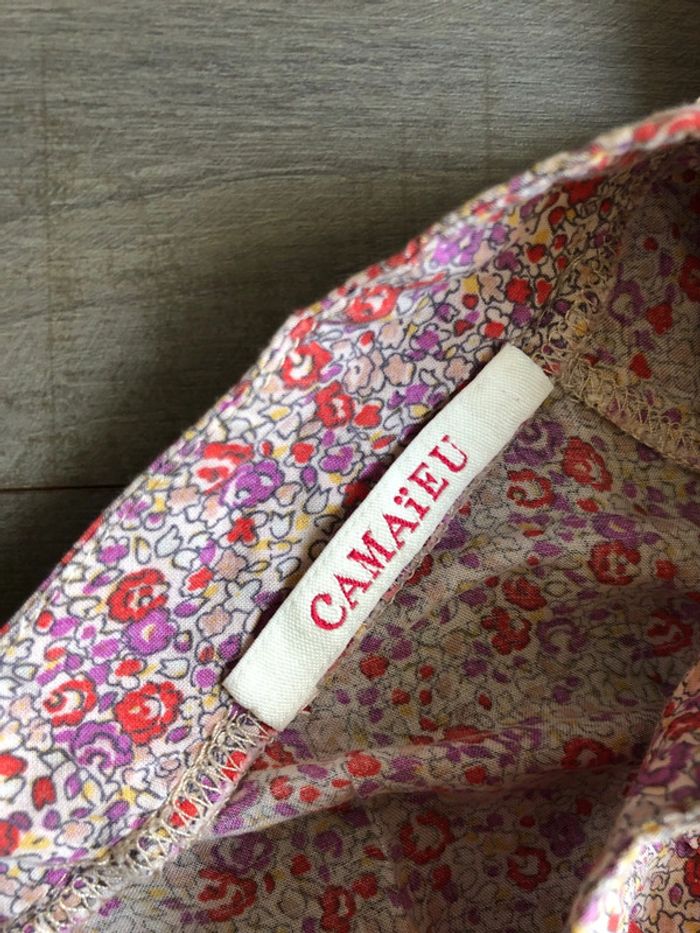 Blouse tunique fleurie camaïeu taille 38 - photo numéro 4