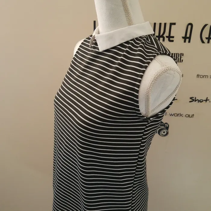 Robe marinière bleu et blanche trapèze Mim taille 2 - photo numéro 4