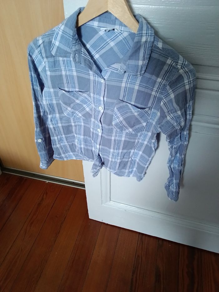 Chemise Primark bleu clair et blanc